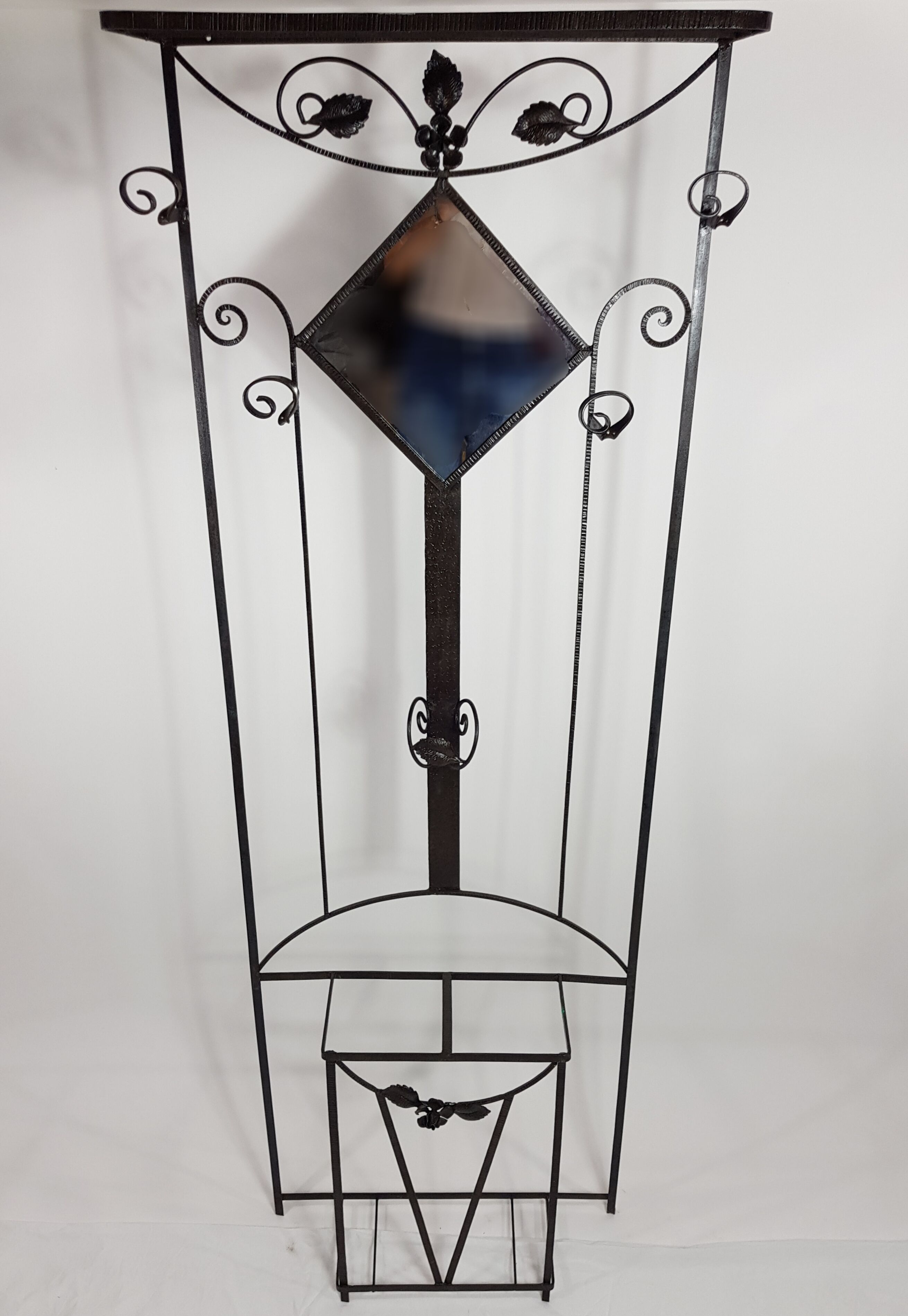Wardrobe Coat rack art Deco wrought iron 1930