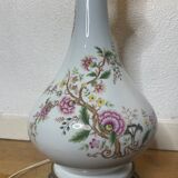 Ancienne lampe à pétrole éclectrifié Napoleon 3 globe en opaline