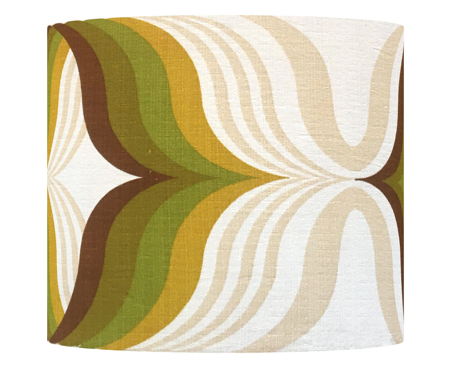 Lampshade caraibes reverso h36 d40 - vintage fabric 1970's