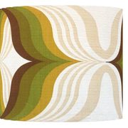 Lampshade caraibes reverso h36 d40 - vintage fabric 1970's