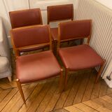 Chairs Model No. 80 Niels O. Møller for J.L. Møller Møbelfabrik, Denmark, Set of 4