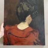 Painting, portrait from behind
