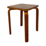 Scandinavian curved wood stool 50s