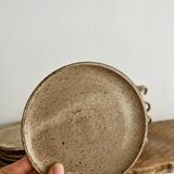 6 stoneware cups and saucers