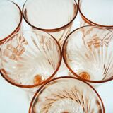 6 Rosaline wine glasses Luminarc Arcoroc France - vintage 80s