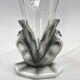Ensemble de deux vases Art Déco Colombes en Verre par Josef Feigl pour Libochovice Glassworks, 1930s