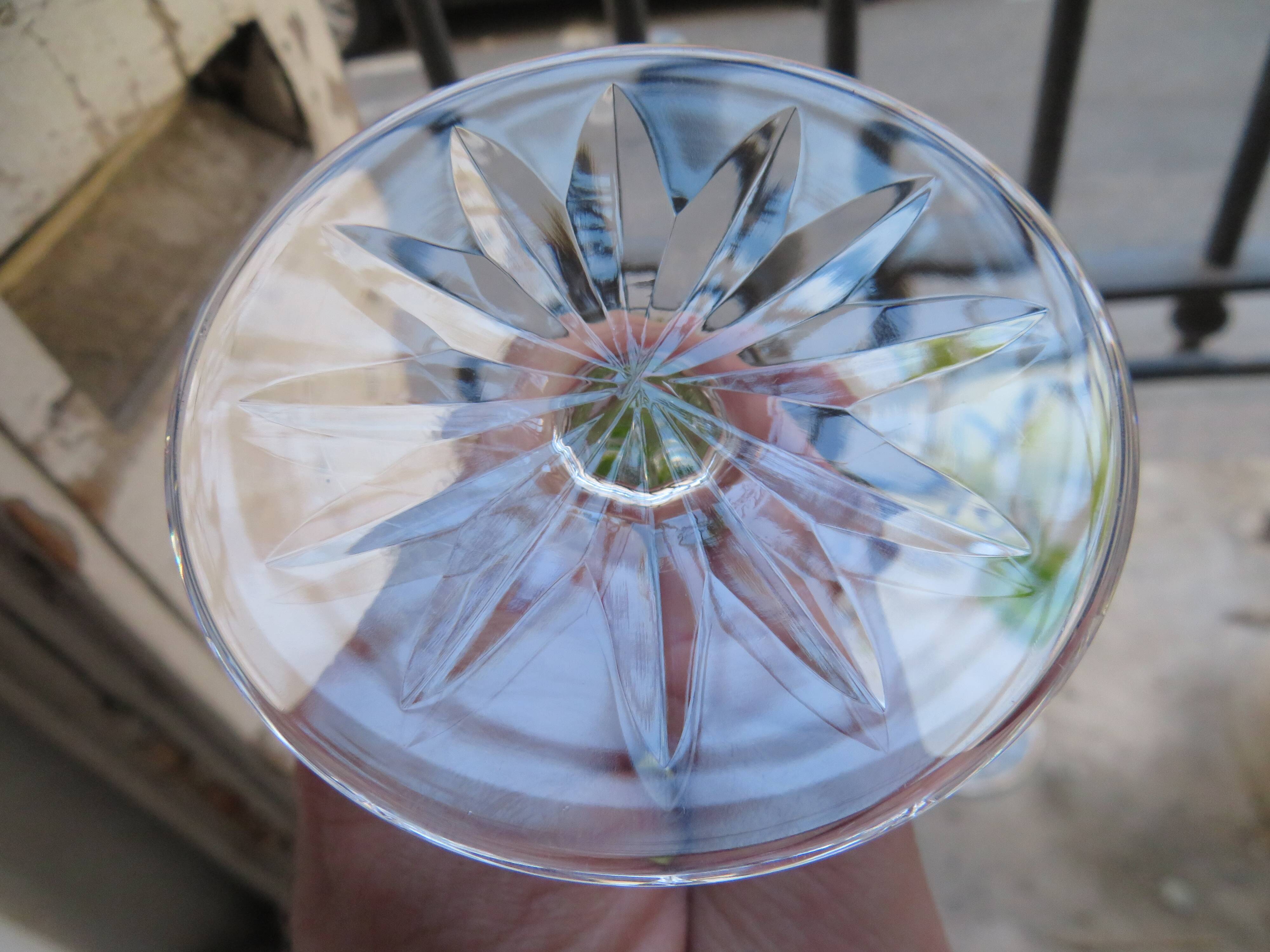 2 wine glasses 16cl crystal saint Louis unsigned Camargue Vert Chartreuse