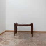 Mid-Century Leather Stool