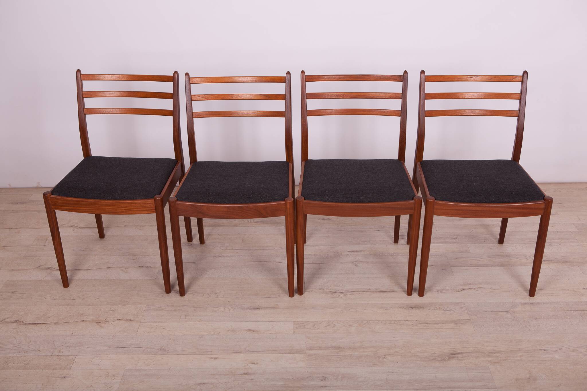 Fabric and Teak Dining Chairs by Victor Wilkins for G-Plan, 1960s, Set of 4