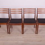 Fabric and Teak Dining Chairs by Victor Wilkins for G-Plan, 1960s, Set of 4