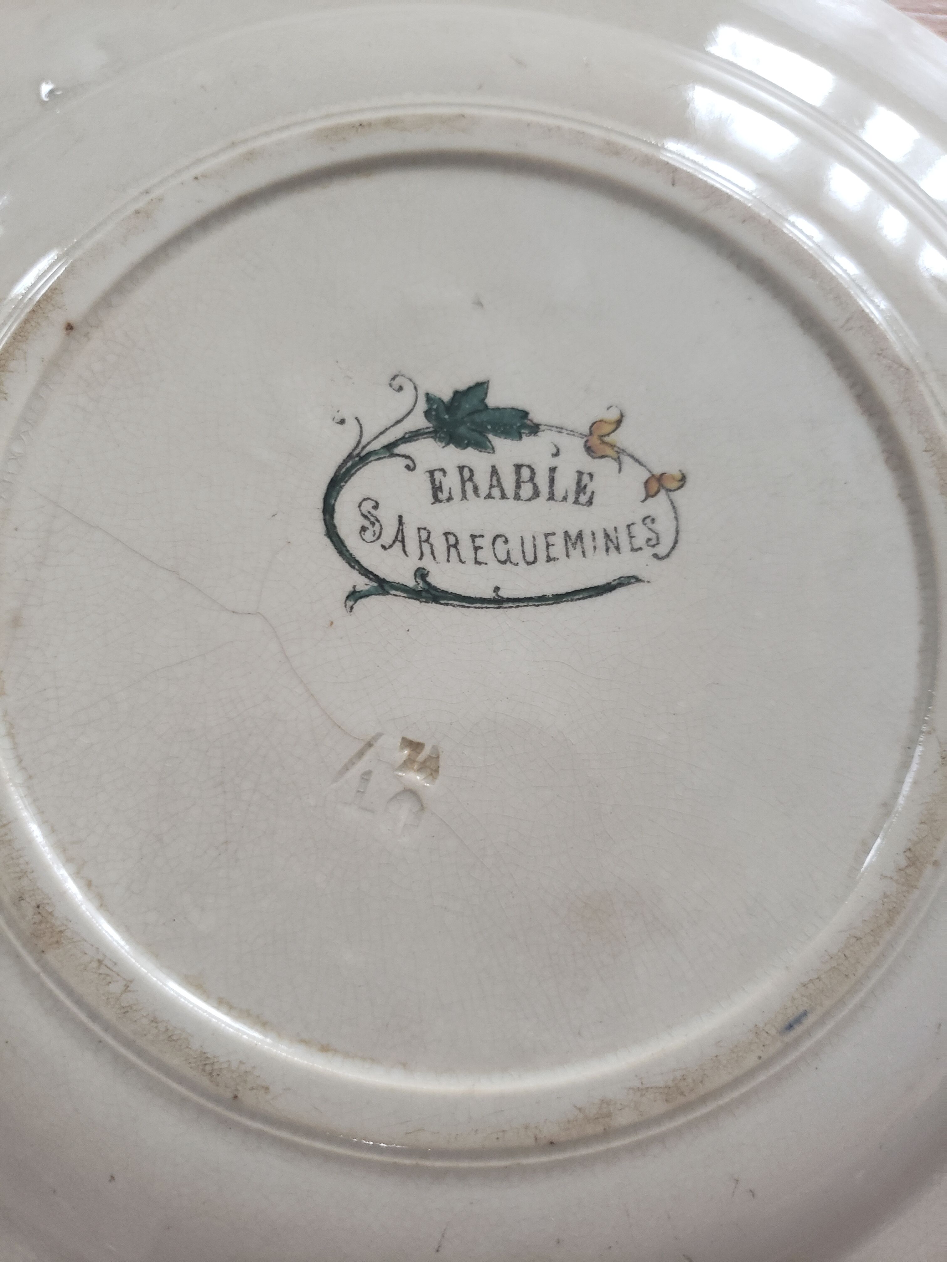 Assiette sarreguemines