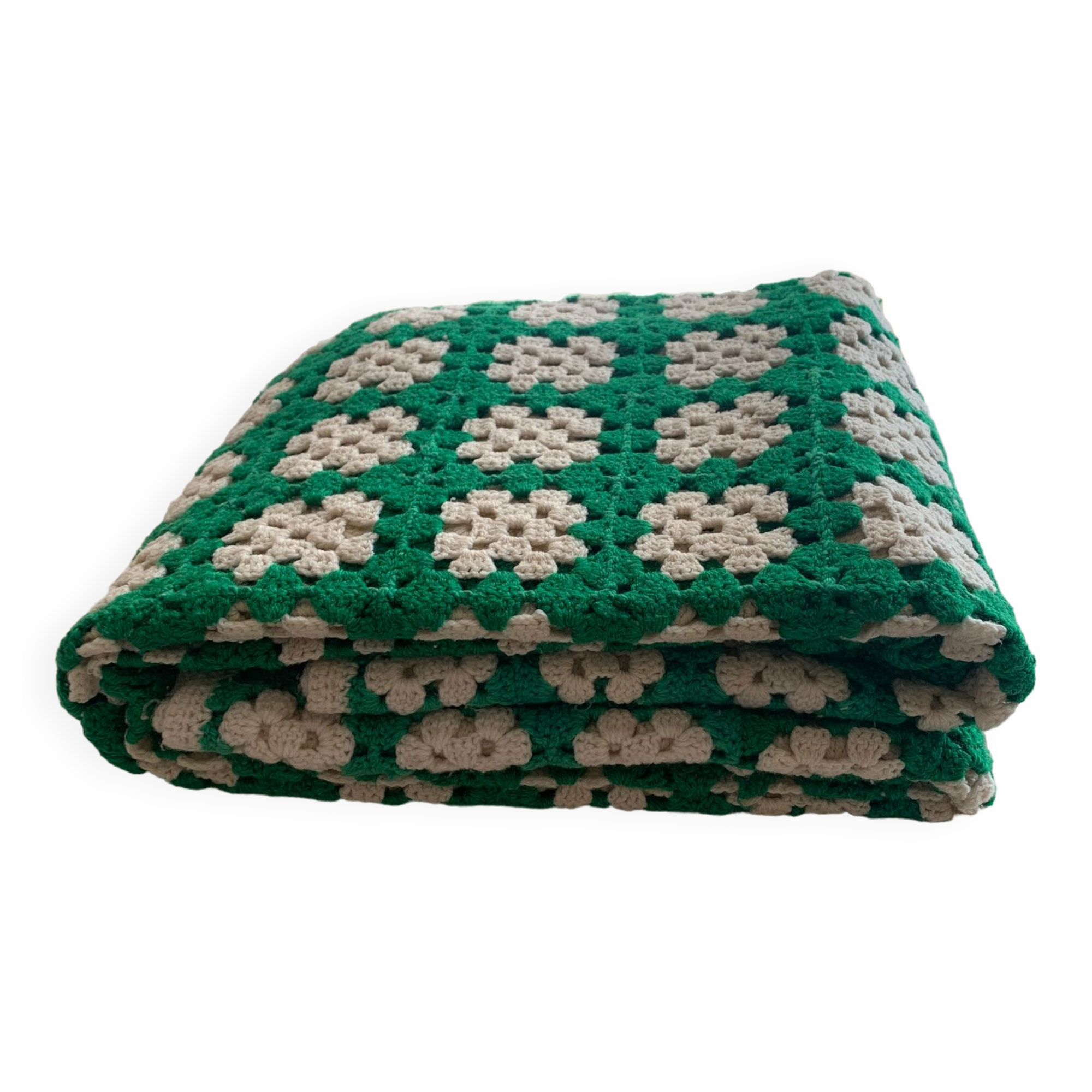 Plaid 70's bedspread