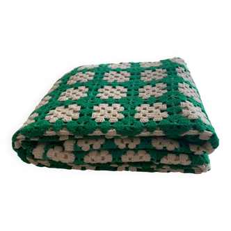 Plaid 70's bedspread