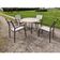 Garden furniture in stone with a vintage 1970s iron base.