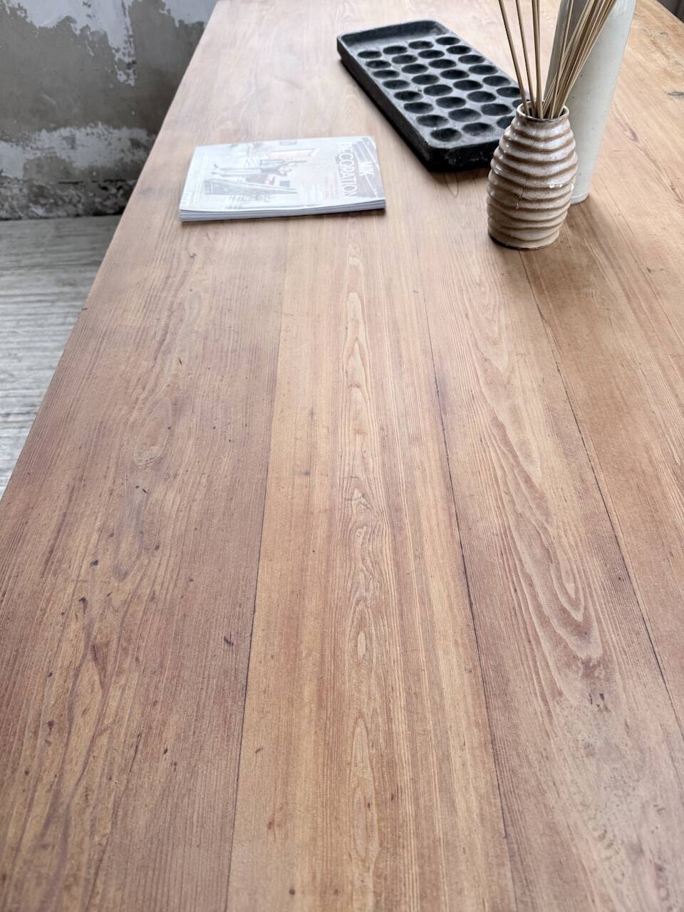 Farm table pitch pine 2 x 1 m from the 1950s