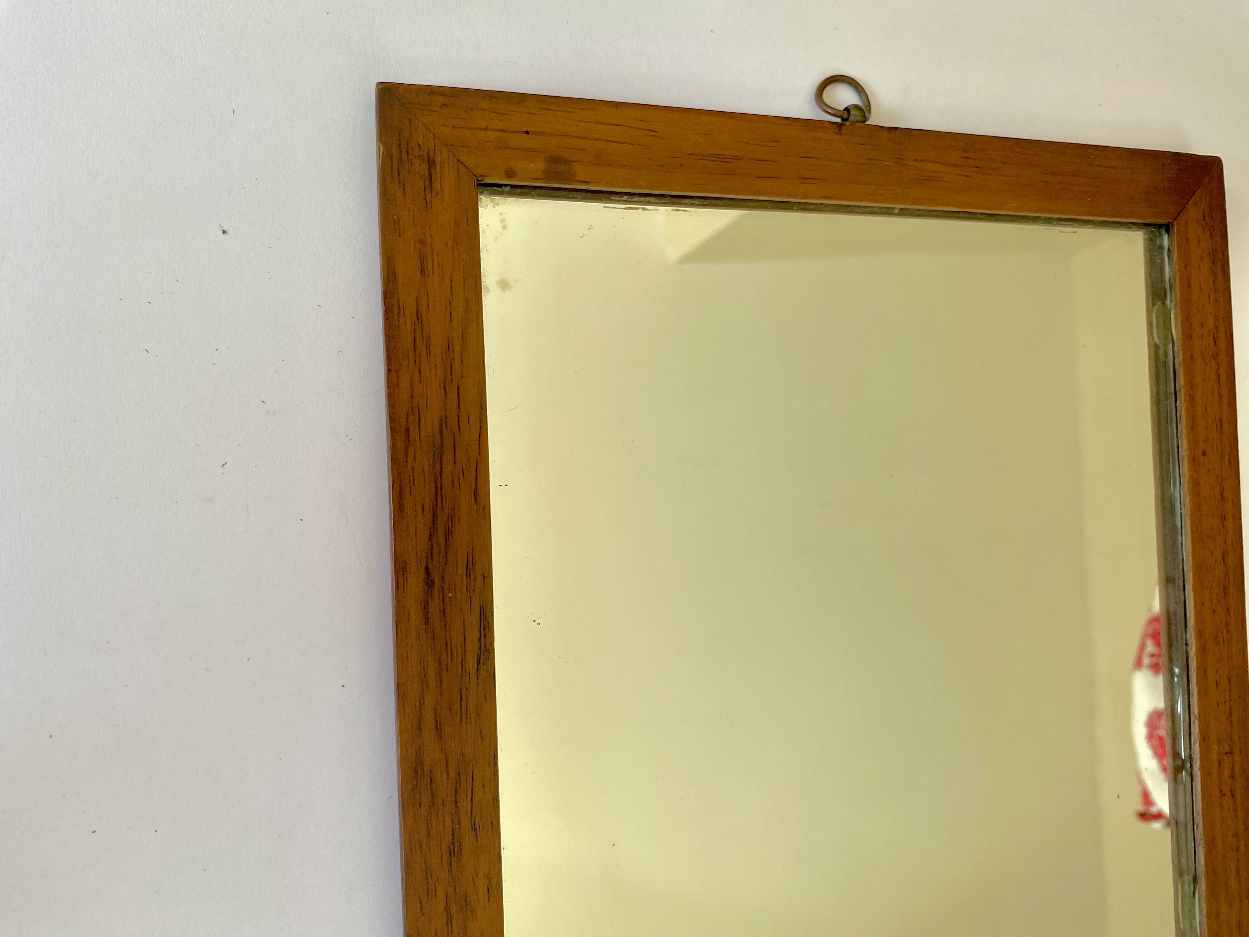Miroir bois style Amish, 25x30 cm