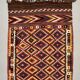 Vintage Afghan Tribal Kilim Wool Rug 390x185 cm Red, Orange, Brown, Black Large
