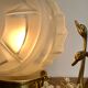 Vintage art deco globe installation lamp