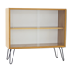 1970s birch/glass cabinet, czechoslovakia