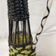 Carafe scoubidou vintage noire et jaune