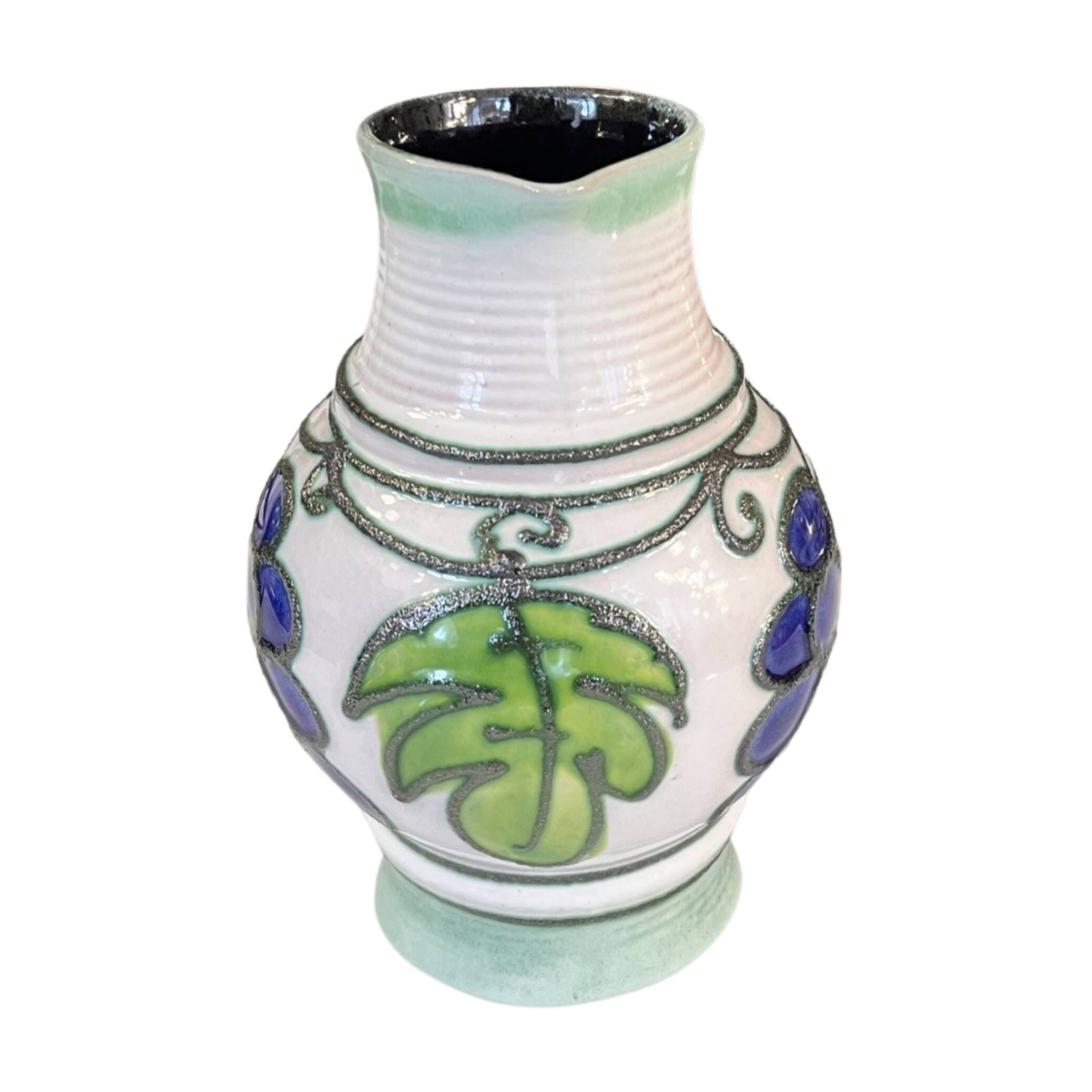 Ceramic jug with handle, Strehla Keramik, Germany, 1970s.