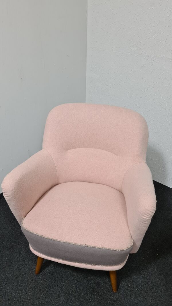 Chaise vintage des années 50 ou chaise longue par bergmann gestelle