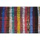 Tapis kilim vintage turc Oushak fait main en laine et coton bleu