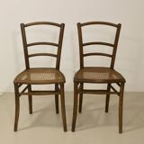 Pair of bistro chairs with canework. Ref Brunelle