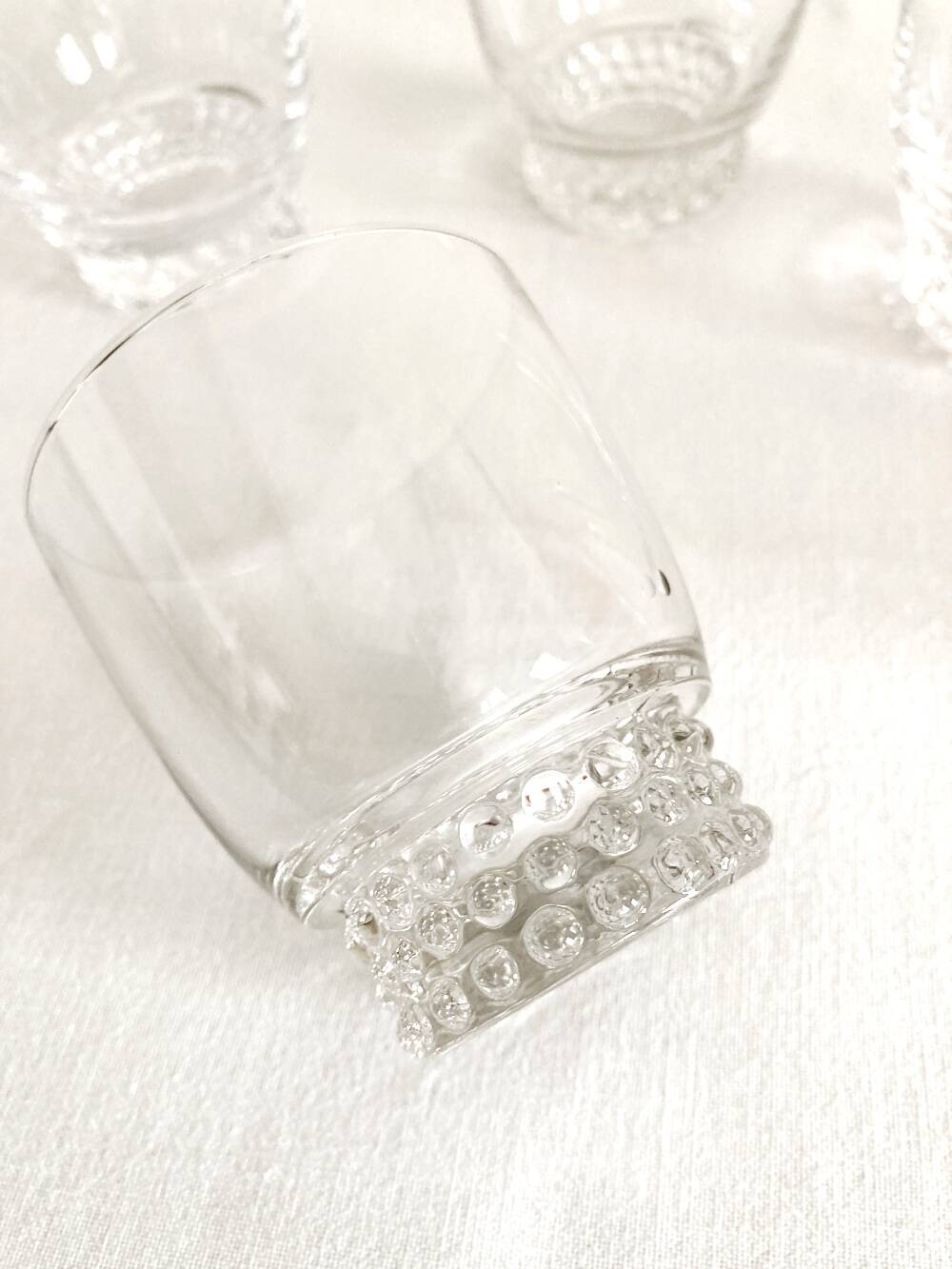 6 verres à vin rouge en cristal, années 1950
