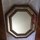 Miroir biseauté cadre en bois doré 80 x 67cm