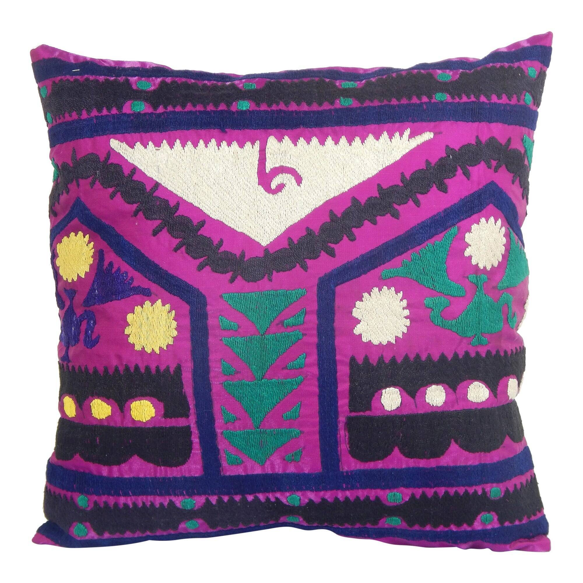 Vintage embroidered cushion cover 41x41 cm