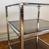 Smoked glass and chrome dessert