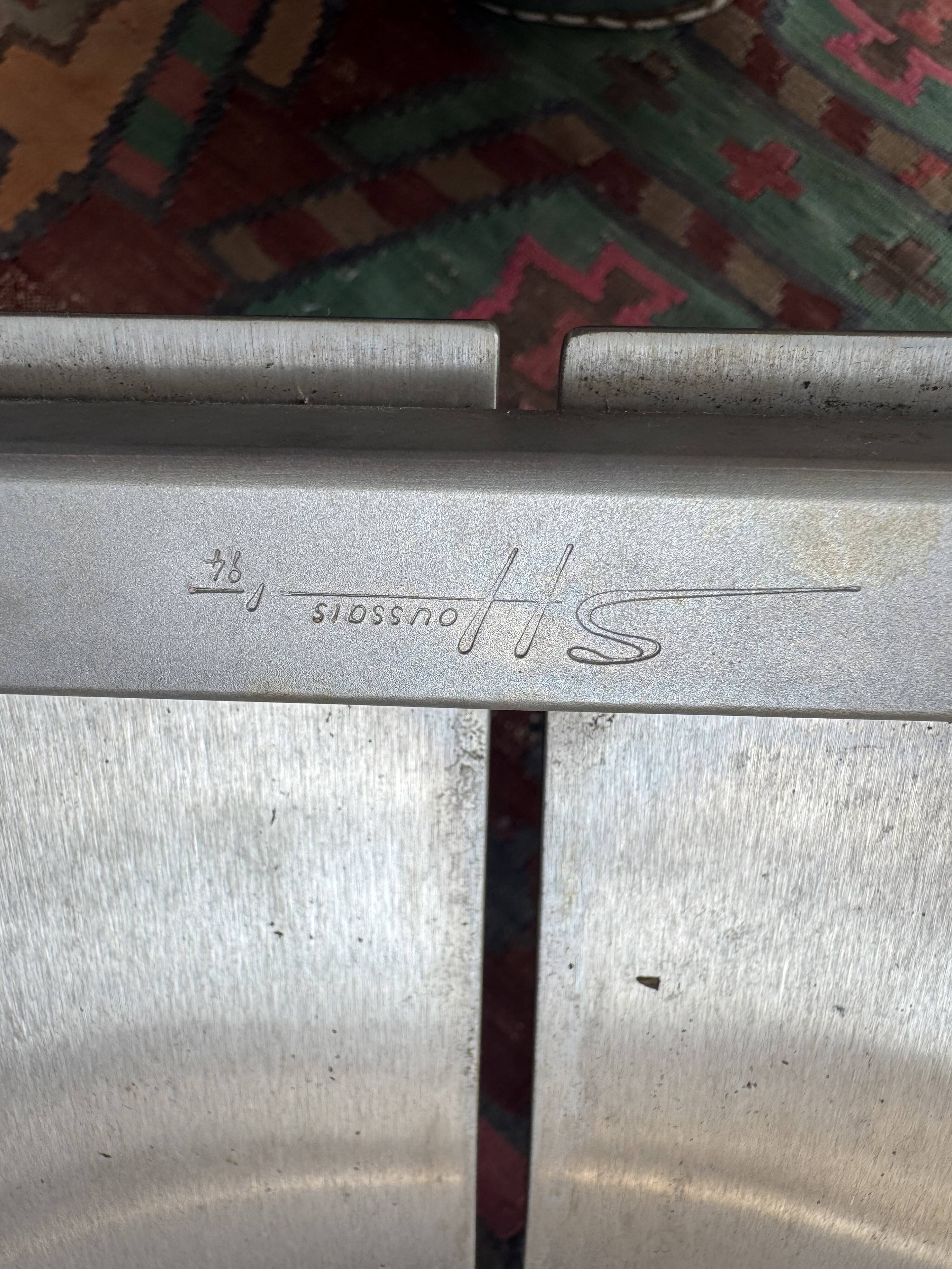 Postmodern Architectural Chairs in Stainless Steel, France, 1980