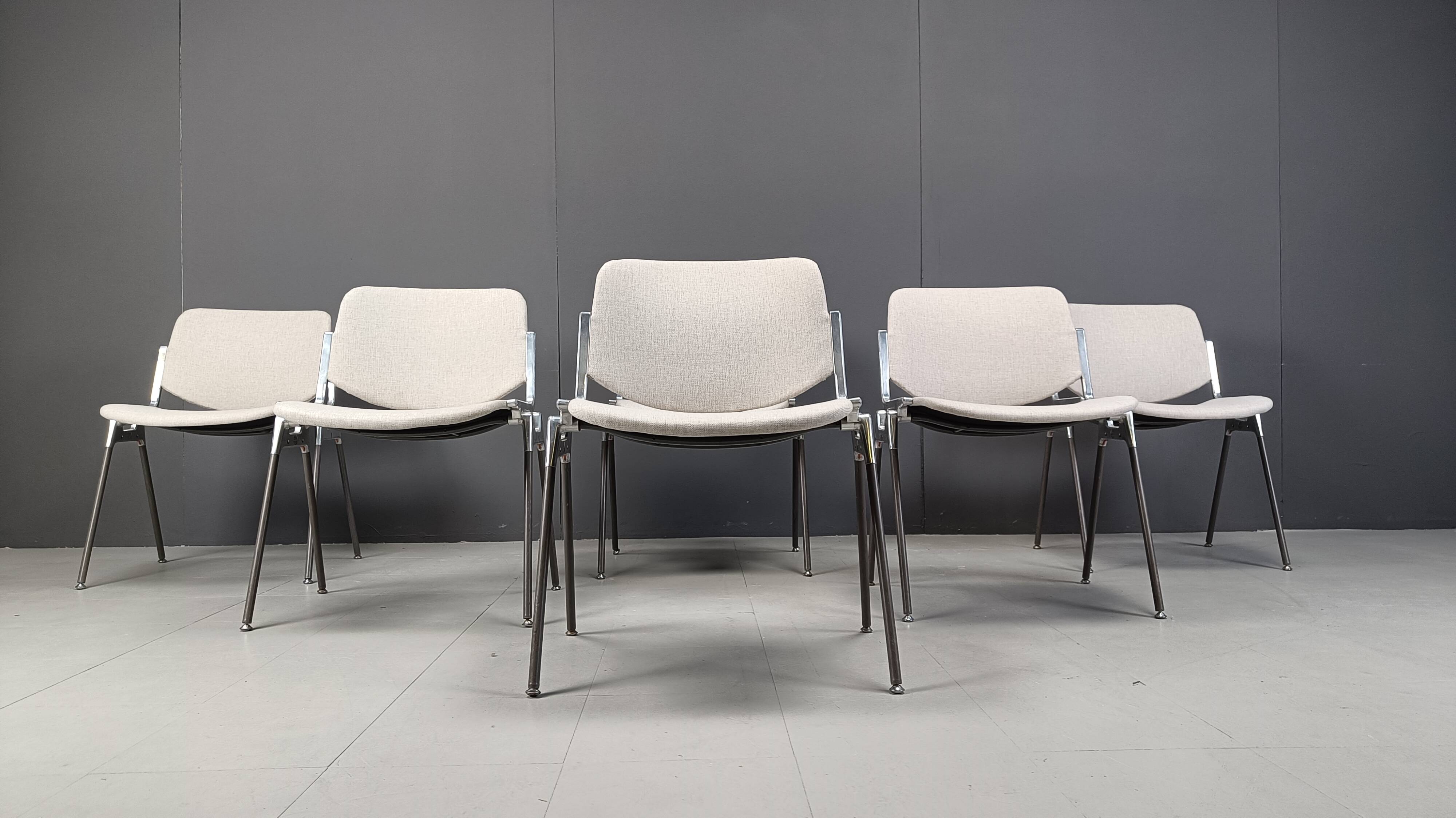 Vintage Dsc 106 Side Chairs By Giancarlo Piretti For Castelli, Set Of 6