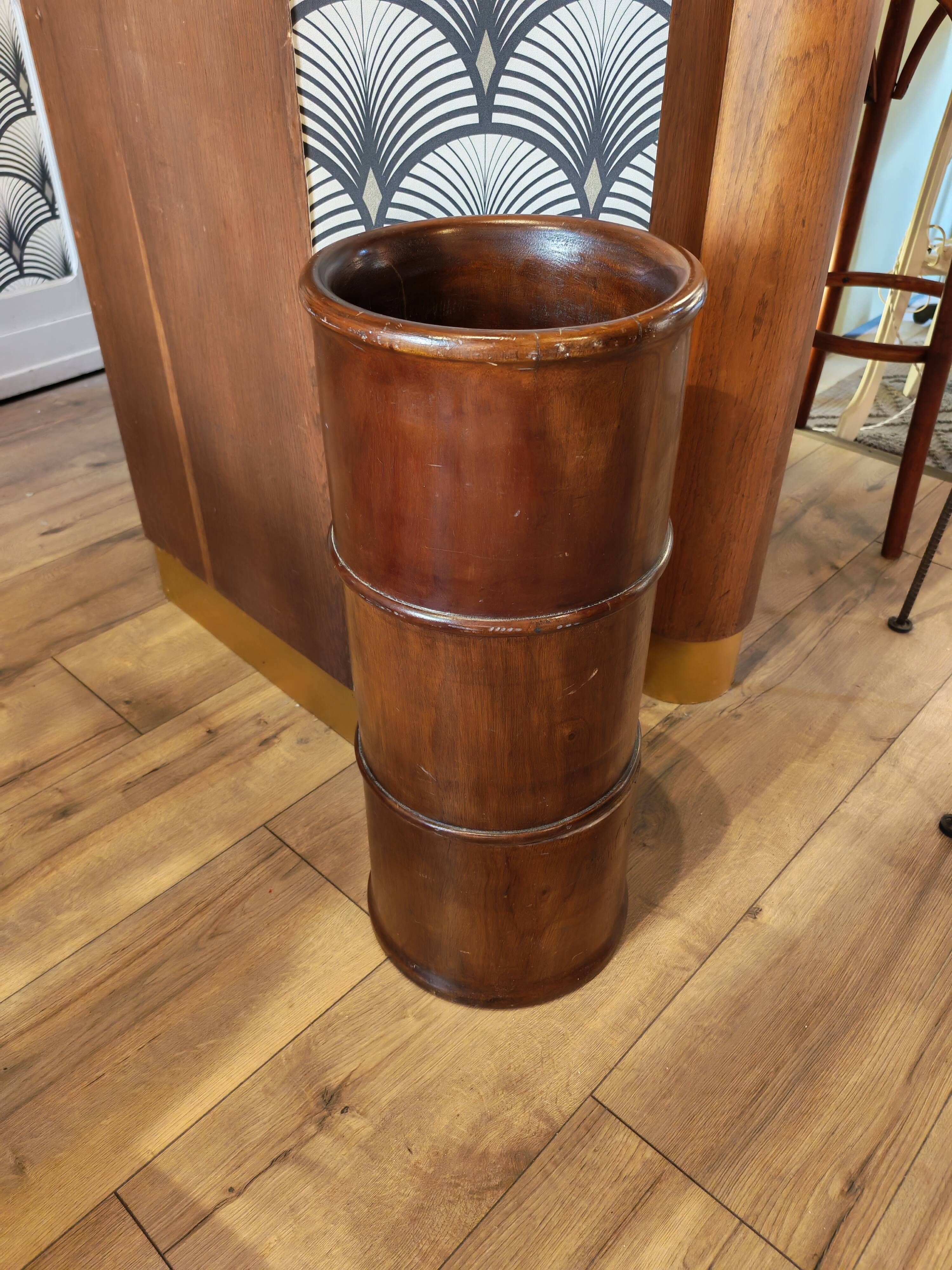 Porte parapluie vintage en bois