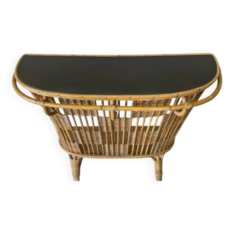 Rattan and wicker bar from the 50s and 60s