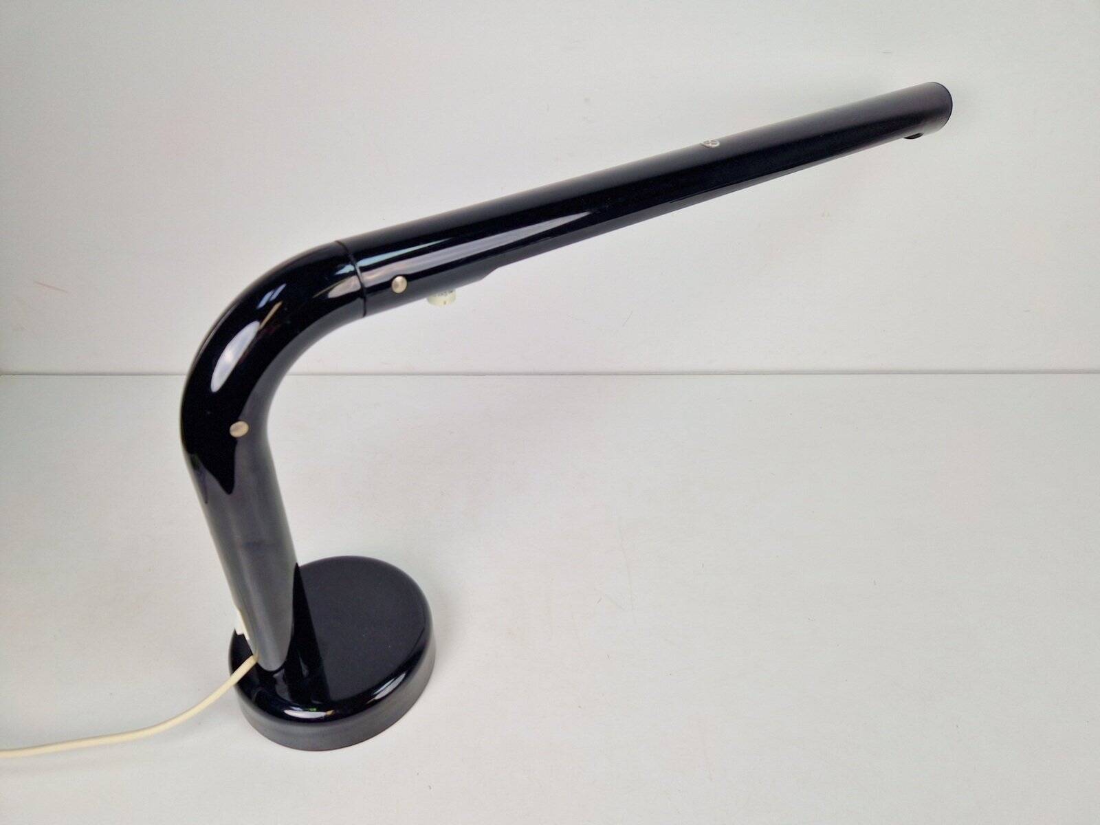 Vintage Black Tube Desk Lamp by Anders Pehrson for Atelje Lyktan, 1970s
