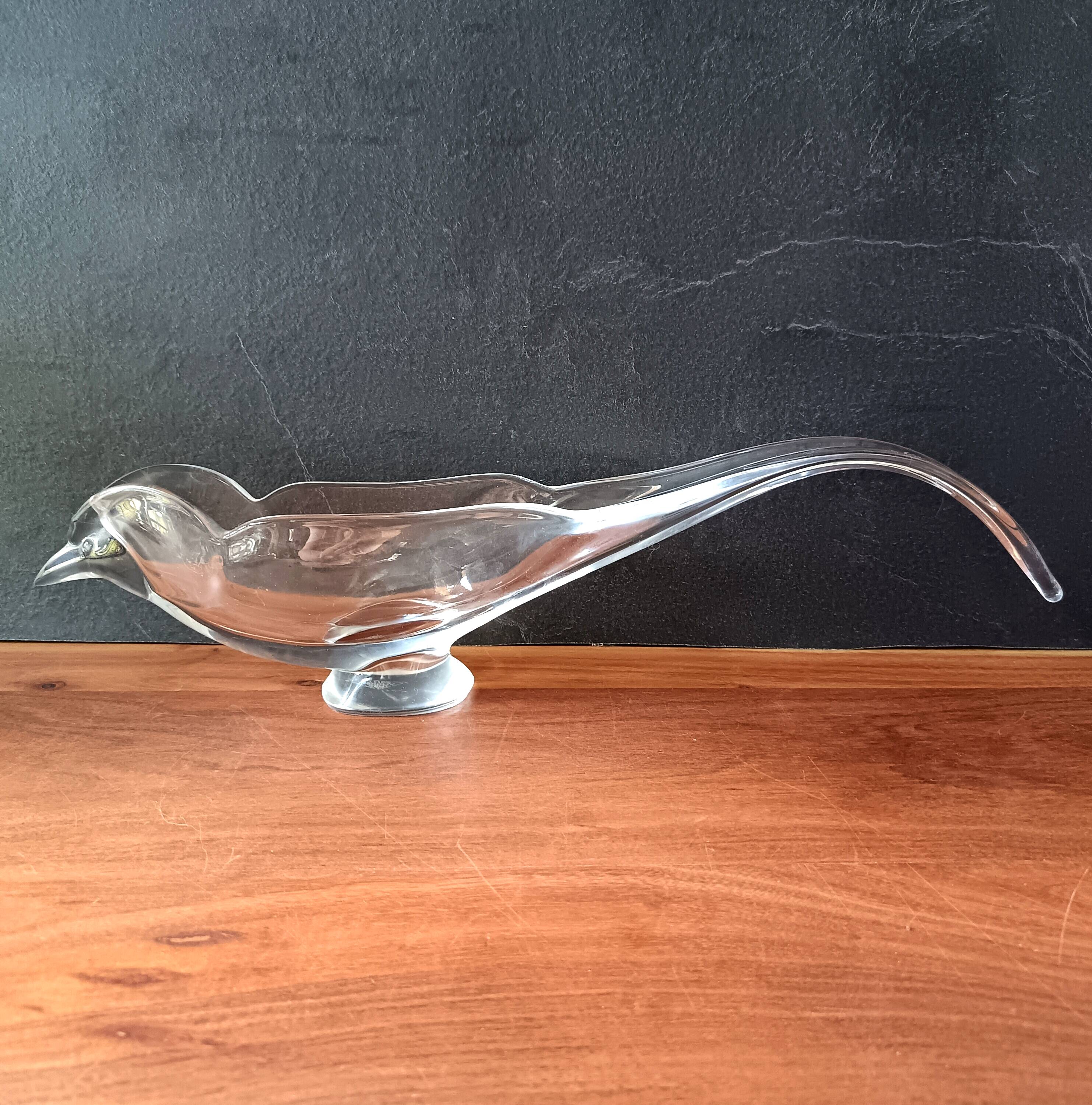 Large BIRD Vintage Vannes Crystal Pocket tray