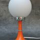 Vintage bedside lamp design orange 1960