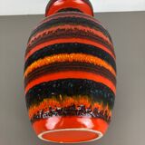 Multi-Color Pottery Fat Lava Multi-Color Floor Vase Made by Scheurich, Germany 1970s