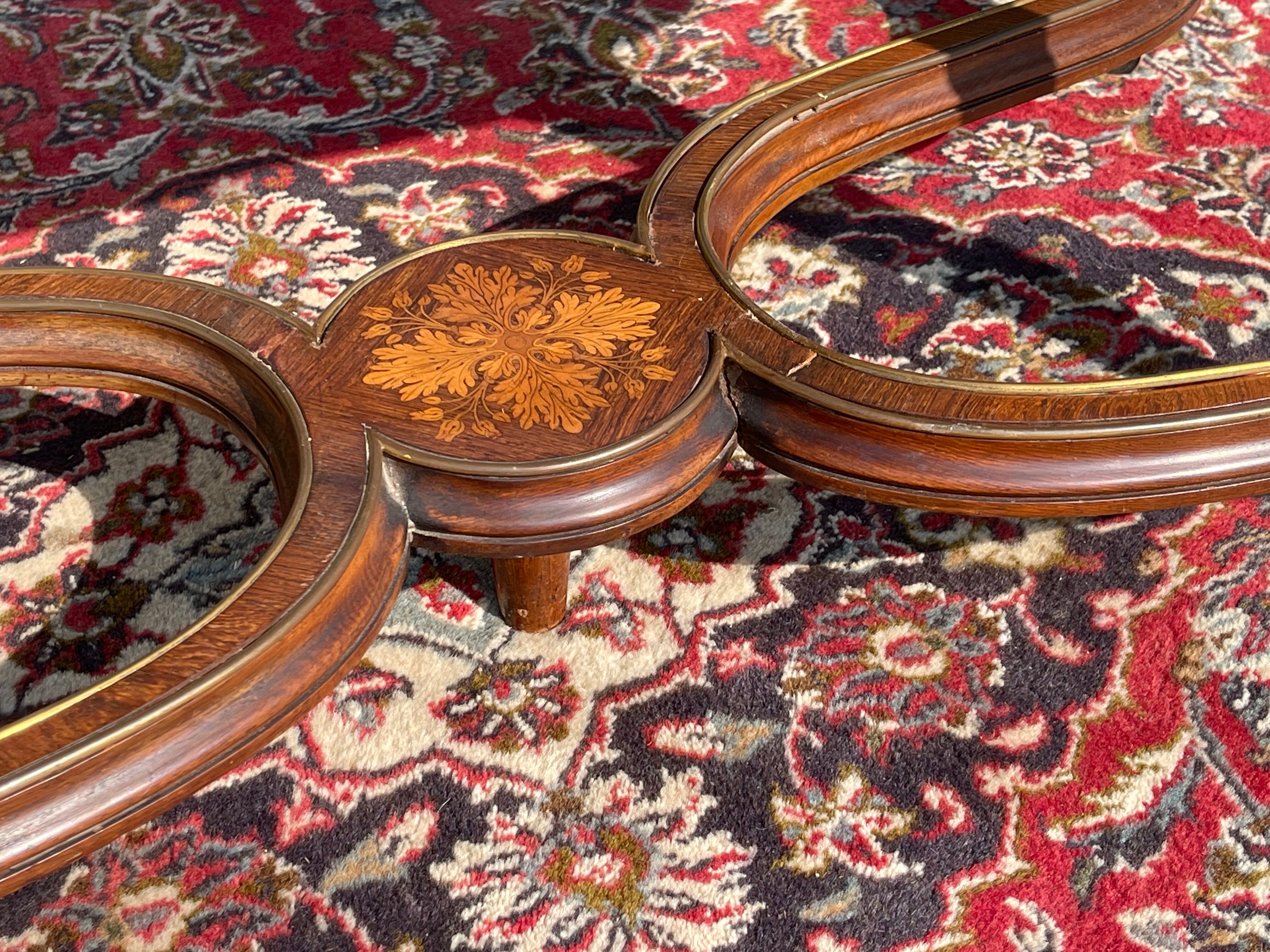 Middle Table Marquetry and Bronze Napoleon III Era - NINETEENTH