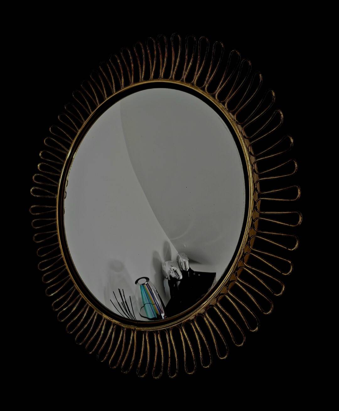 Bolspiegel en laiton du milieu du siècle Josef Frank, Svenskt, Zweden, jaren 60