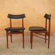 Vintage Scandinavian teak and skai chair