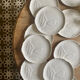 Set of 10 vintage flat plates in the shape of Salins fish