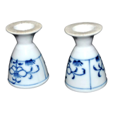 Set of 2 vintage coquetiers in white porcelain Copenhagen style