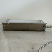 Vintage modernist wall lamp, chrome and opaline glass, France 1930