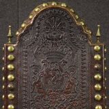 Pair of 18th-century antique Italian leather chairs