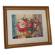 Aquarelle bouquet de roses encadrée XXème