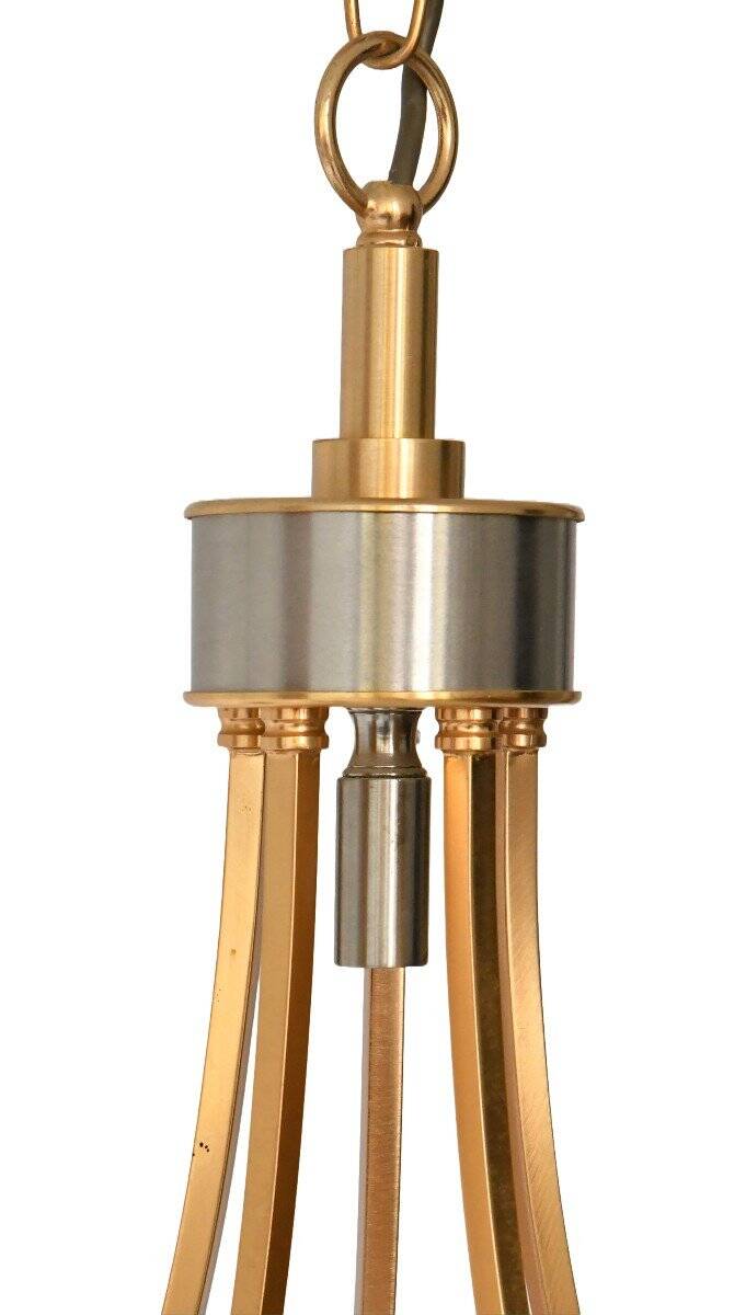 Vintage chandelier in gold and silver metal