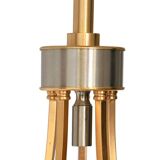 Vintage chandelier in gold and silver metal